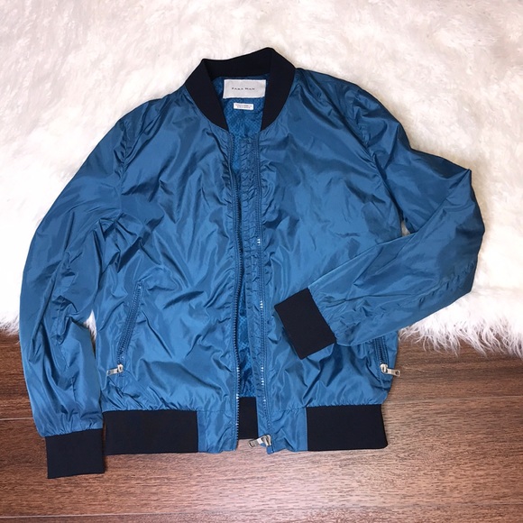 Zara blue bomber jacket Clearance